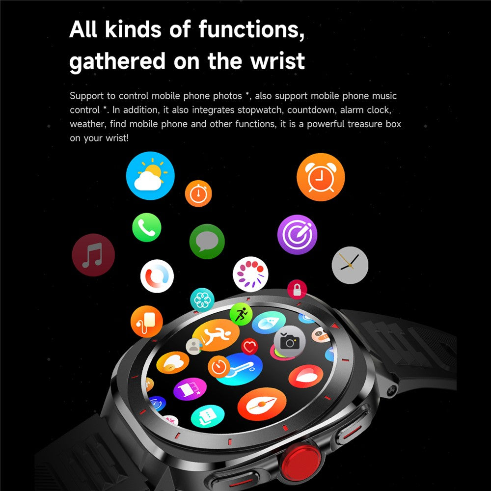 GE33 1.39 Inch Smart Watch Bluetooth-Compatible Call Health Monitor Sports Tracker Wrist Watch