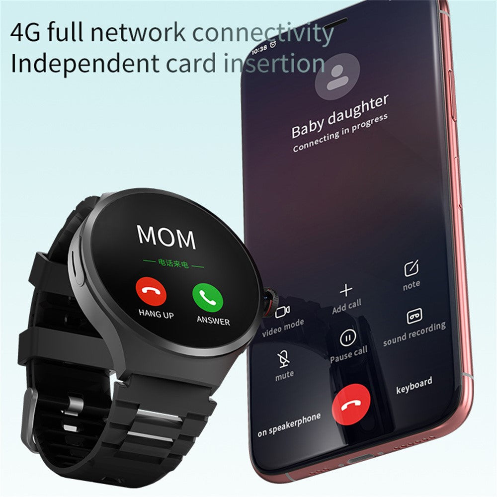 VP50 1.75 Inch AMOLED Screen Android 4G LTE Smart Watch Heart Rate Monitor Fitness Tracker, with 32GB Storage