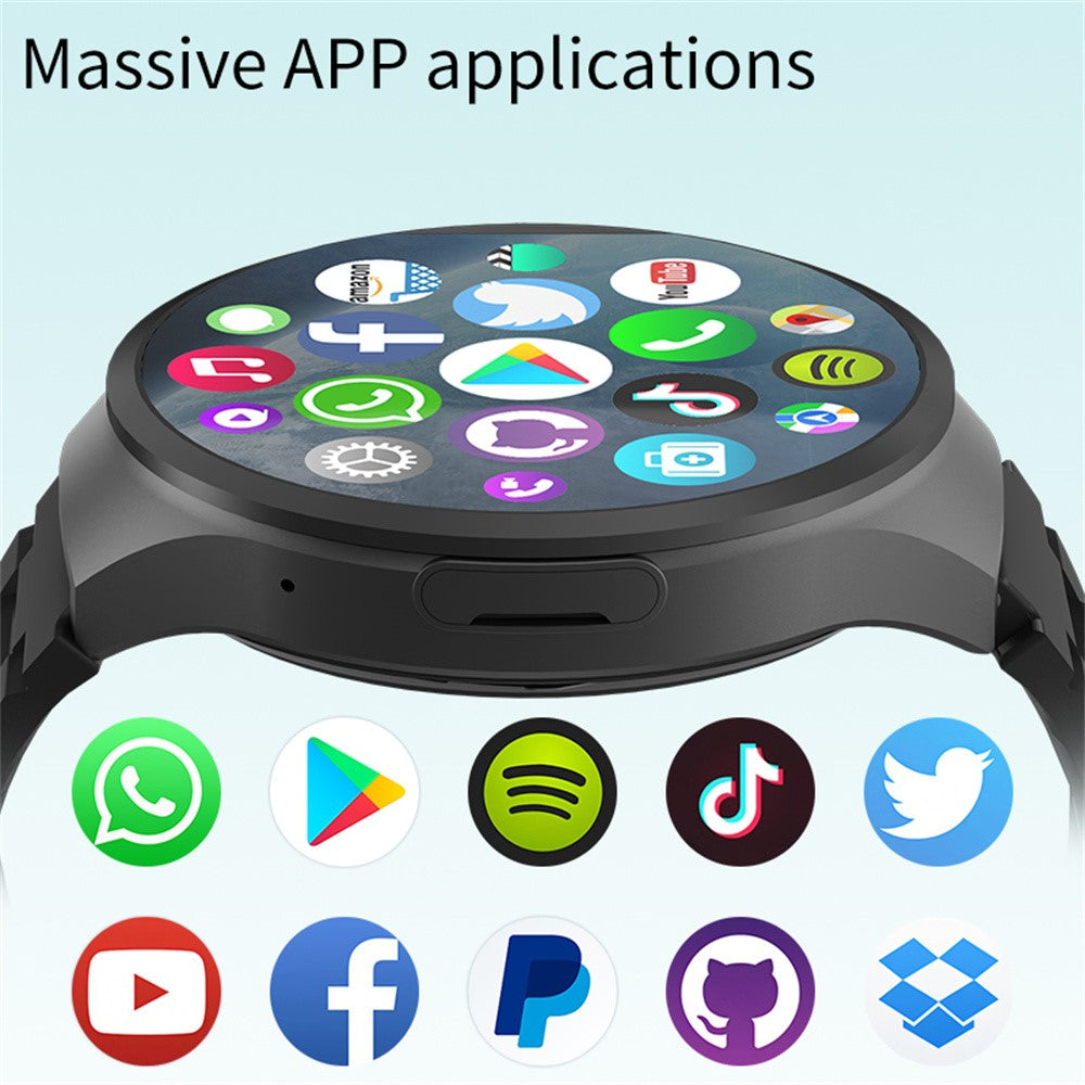 VP50 1.75 Inch AMOLED Screen Android 4G LTE Smart Watch Heart Rate Monitor Fitness Tracker, with 32GB Storage