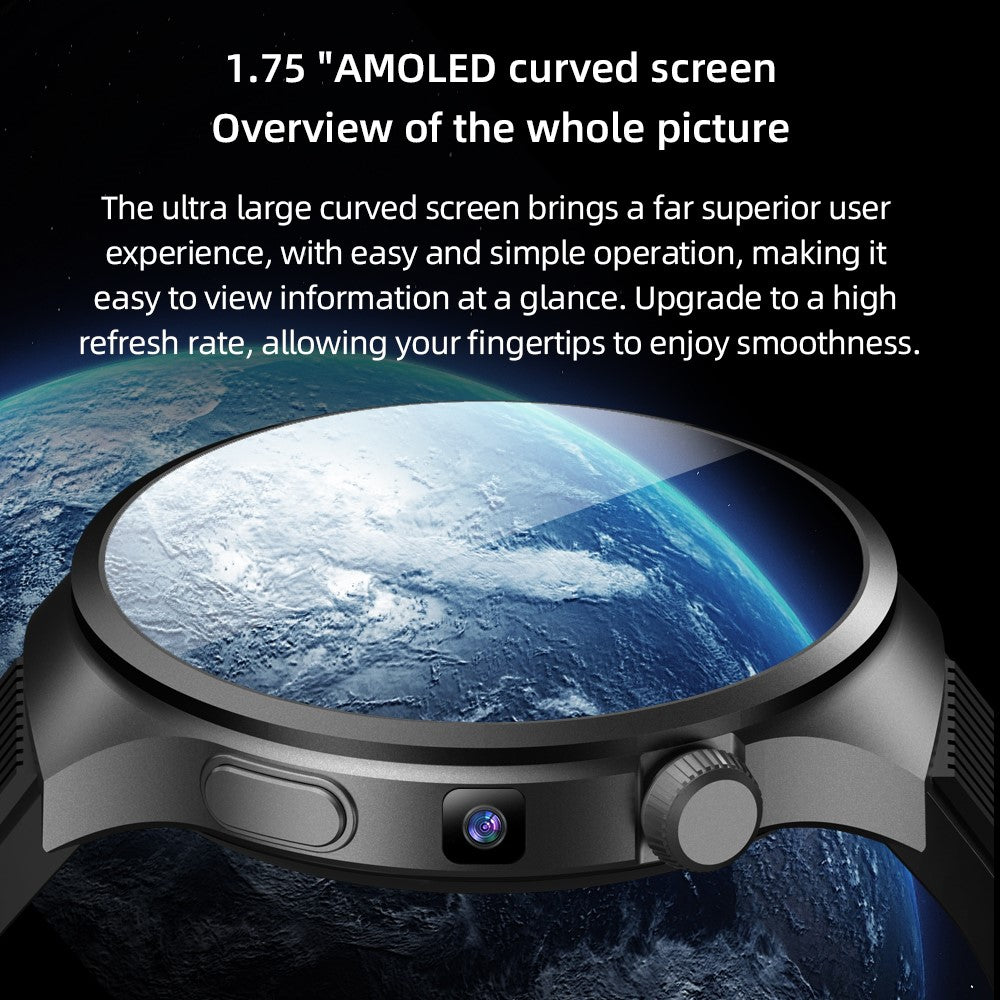 VP30 Android 4G LTE Smartwatch 1.75 Inch AMOLED Display 3GB+32GB Quad-Core Processor Camera Smart Watch