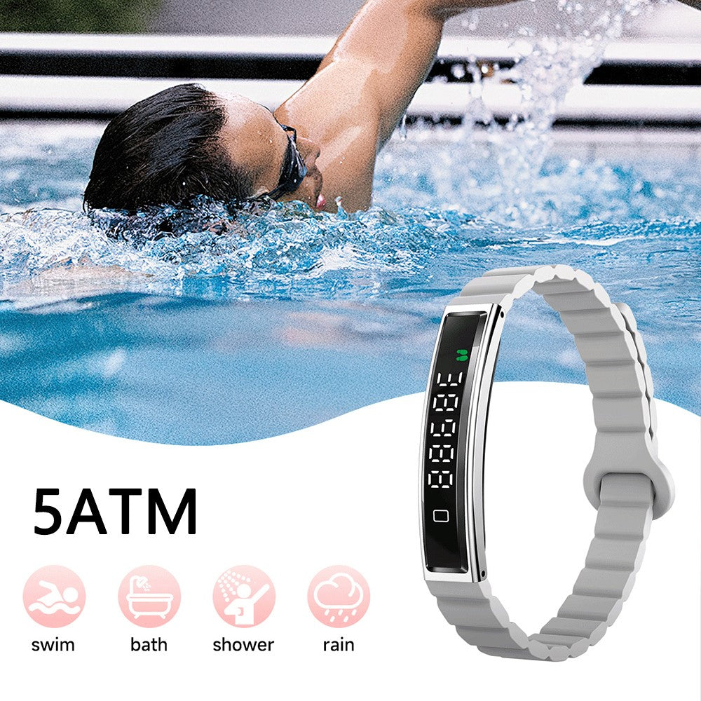 B3 Waterproof Slim Bracelet Smart Wristband for Women Health Monitor Fitness Tracker, Silicone Strap