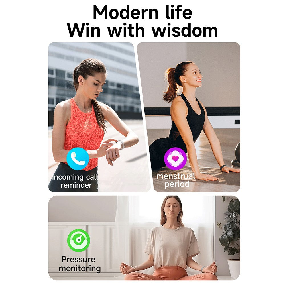 B3 Waterproof Slim Bracelet Smart Wristband for Women Health Monitor Fitness Tracker, Silicone Strap