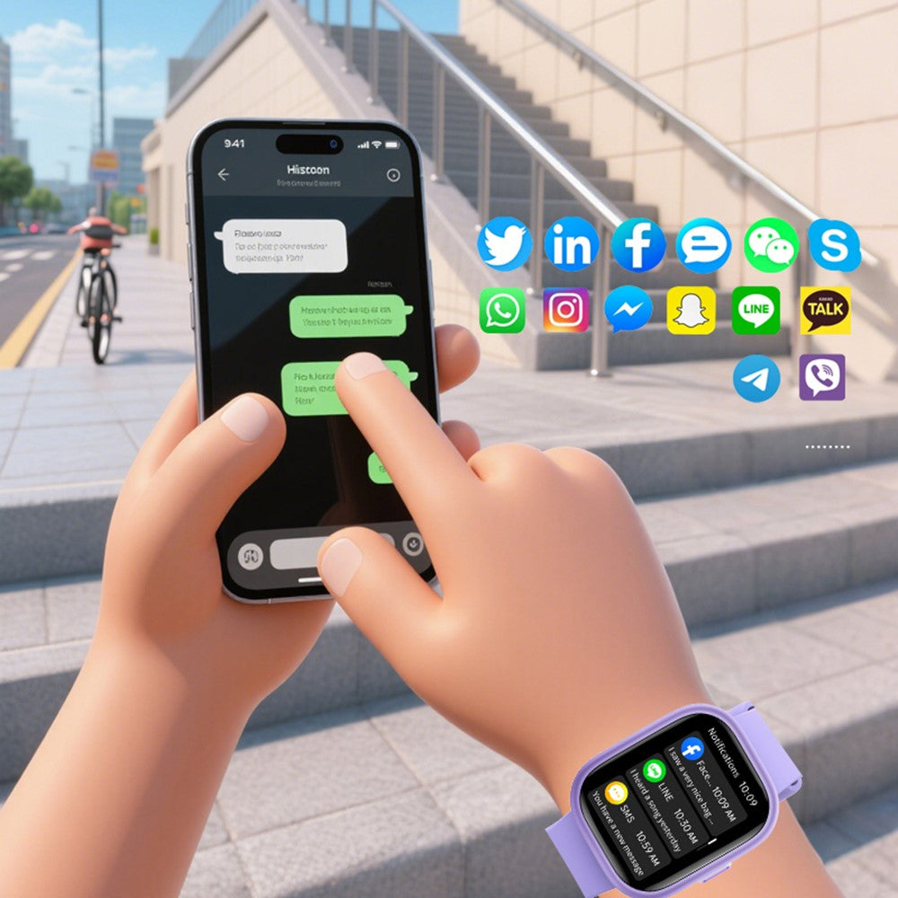 W79 Kids Smart Watch 1.83 Inch Screen Educational Games 100+ Sports Modes Wristwatch