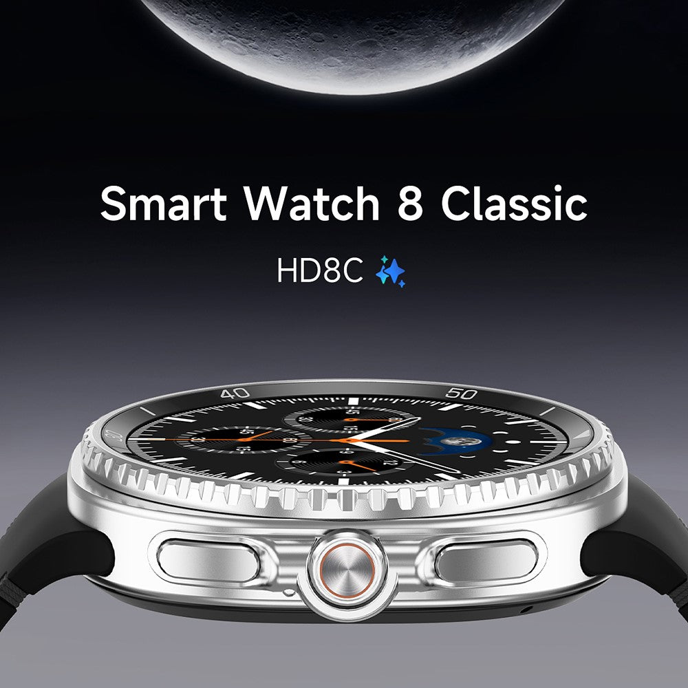 HD8C Smart Watch Rotating Bezel Metal Case 3ATM Waterproof WeChat Pay Sports Fitness Tracker Watch