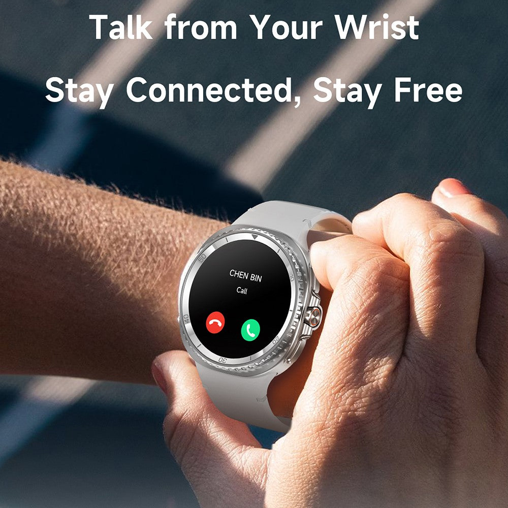 HD8C Smart Watch Rotating Bezel Metal Case 3ATM Waterproof WeChat Pay Sports Fitness Tracker Watch