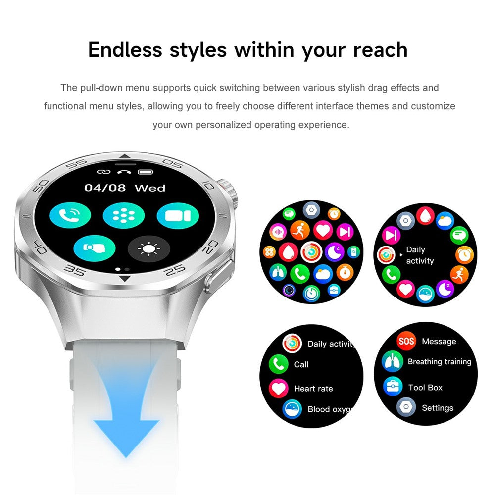 C10 1.53 Inch Smart Watch GPS Tracking Health Monitoring Bluetooth-compatible Calling Fitness Watch