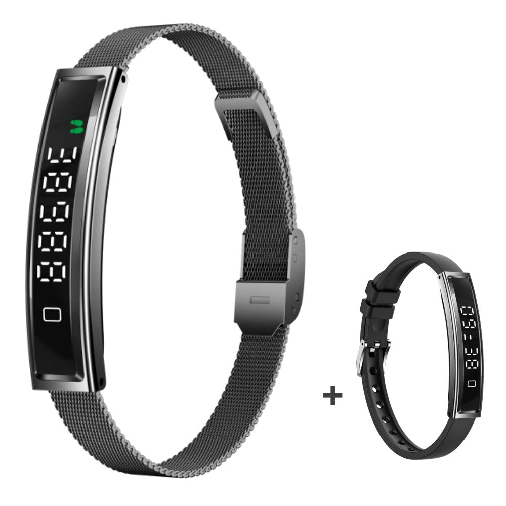 B3 Smart Bracelet Couples Step Counter Heart Rate Health Monitor Waterproof Sports Wristband with Dual Strap
