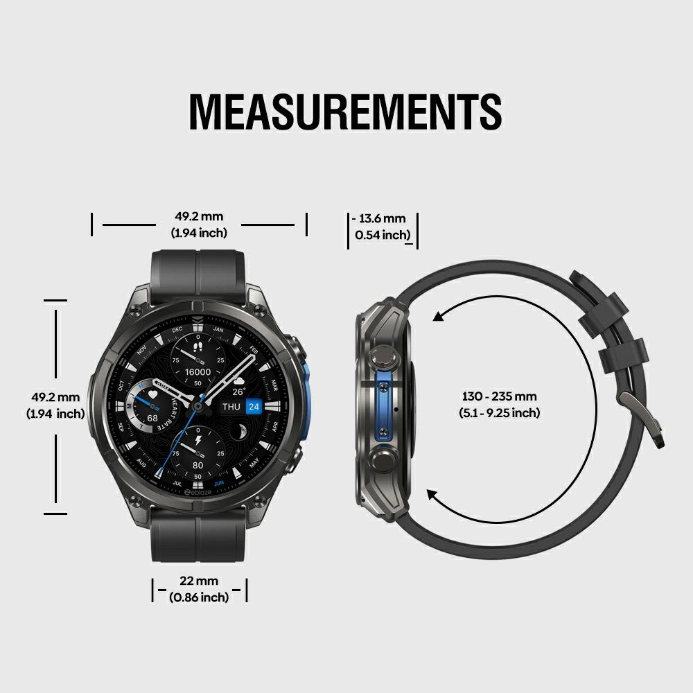 ZEBLAZE Vibe 8 1.43 Inch Smart Watch Health Monitoring Bluetooth-compatible Calling Outdoor Sports Watch with Flashlight