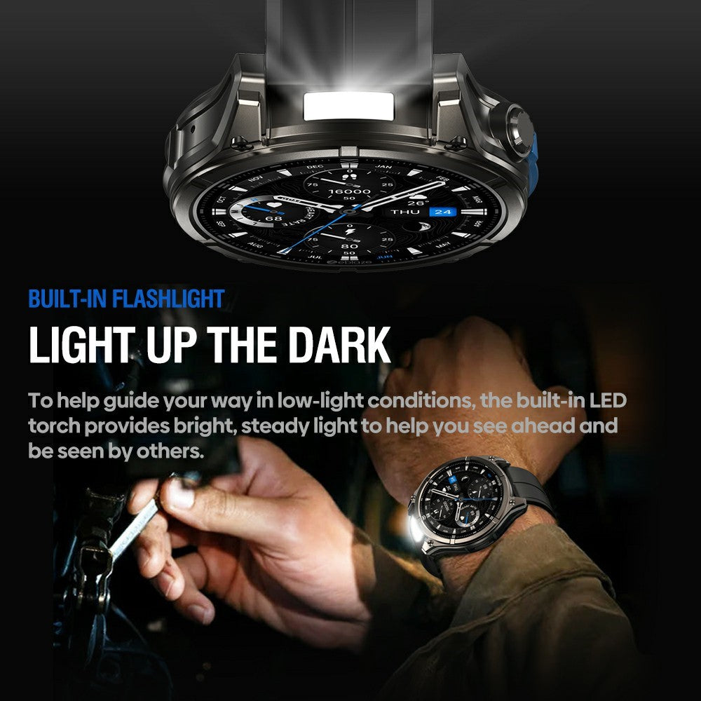ZEBLAZE Vibe 8 1.43 Inch Smart Watch Health Monitoring Bluetooth-compatible Calling Outdoor Sports Watch with Flashlight