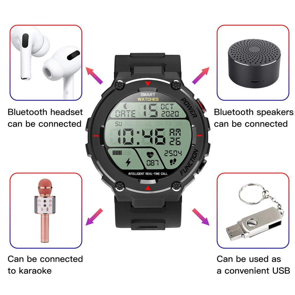 F26 Bluetooth-compatible Call Sport Fitness Smart Watch IP68 Waterproof Heart Rate Blood Pressure Monitor Smartwatch