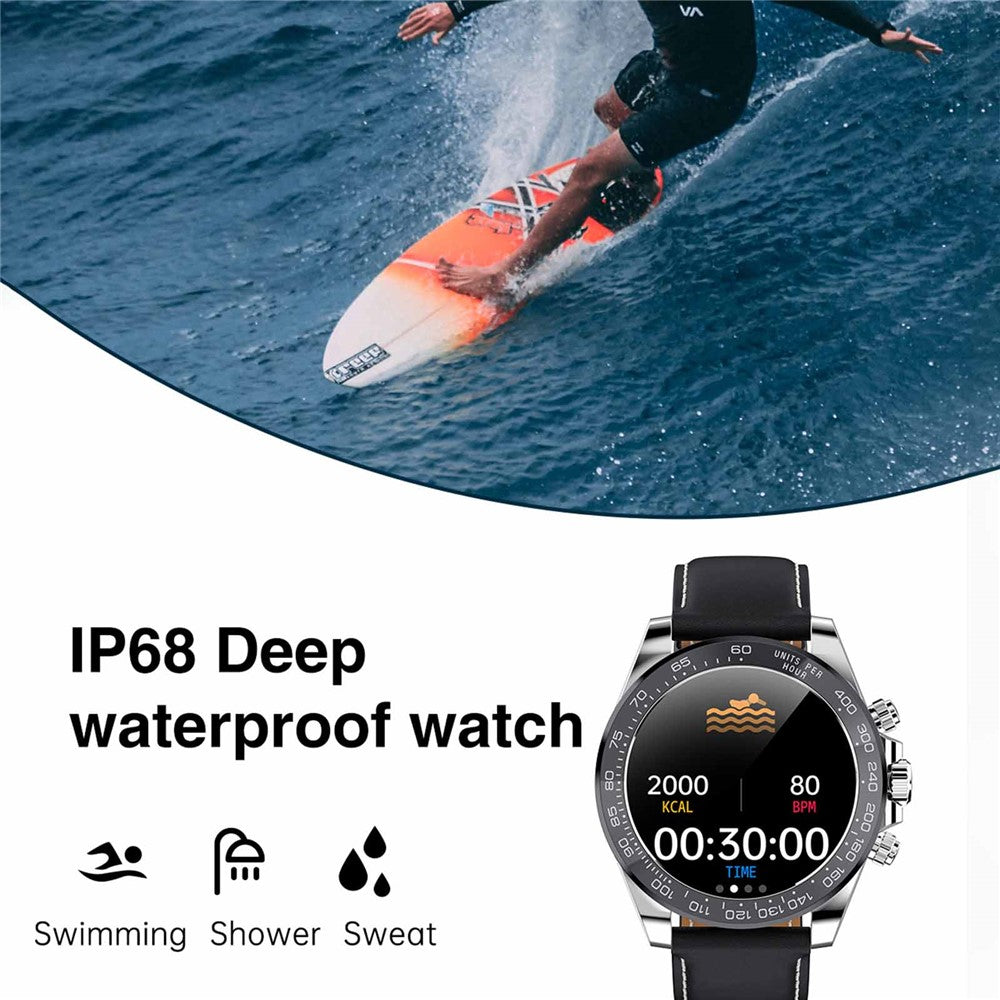 AW13 1.3inch Display IP68 Waterproof Business Bracelet Heart Rate Monitoring Smart Watch
