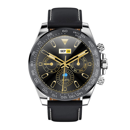AW13 Smart Watch Bluetooth-compatible Calling Body Temperature Measure Health Monitoring Leather Strap Sports Tracking Smart Bracelet