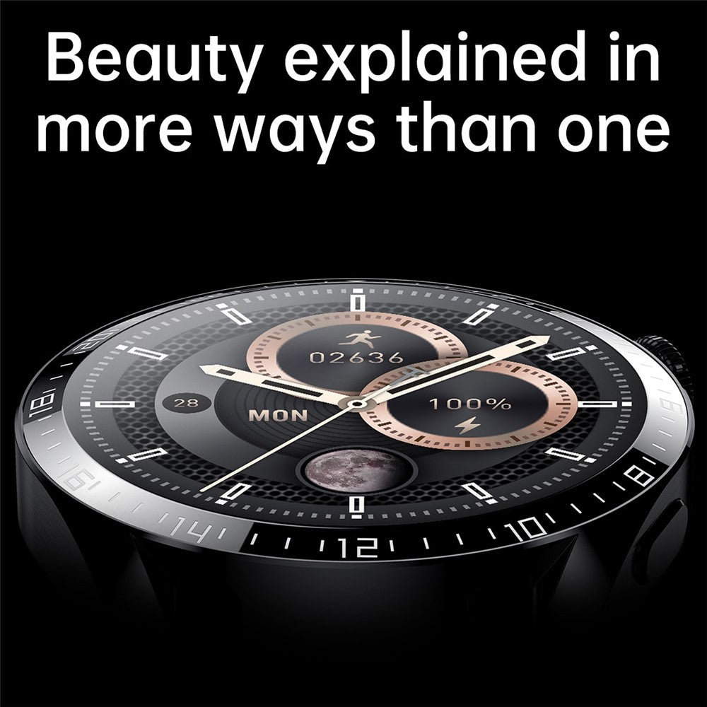 i39 1.28 inch Bluetooth-compatible Call Smart Watch Heart Rate Monitor Music Control IP67 Waterproof Fitness Bracelet, Steel Strap