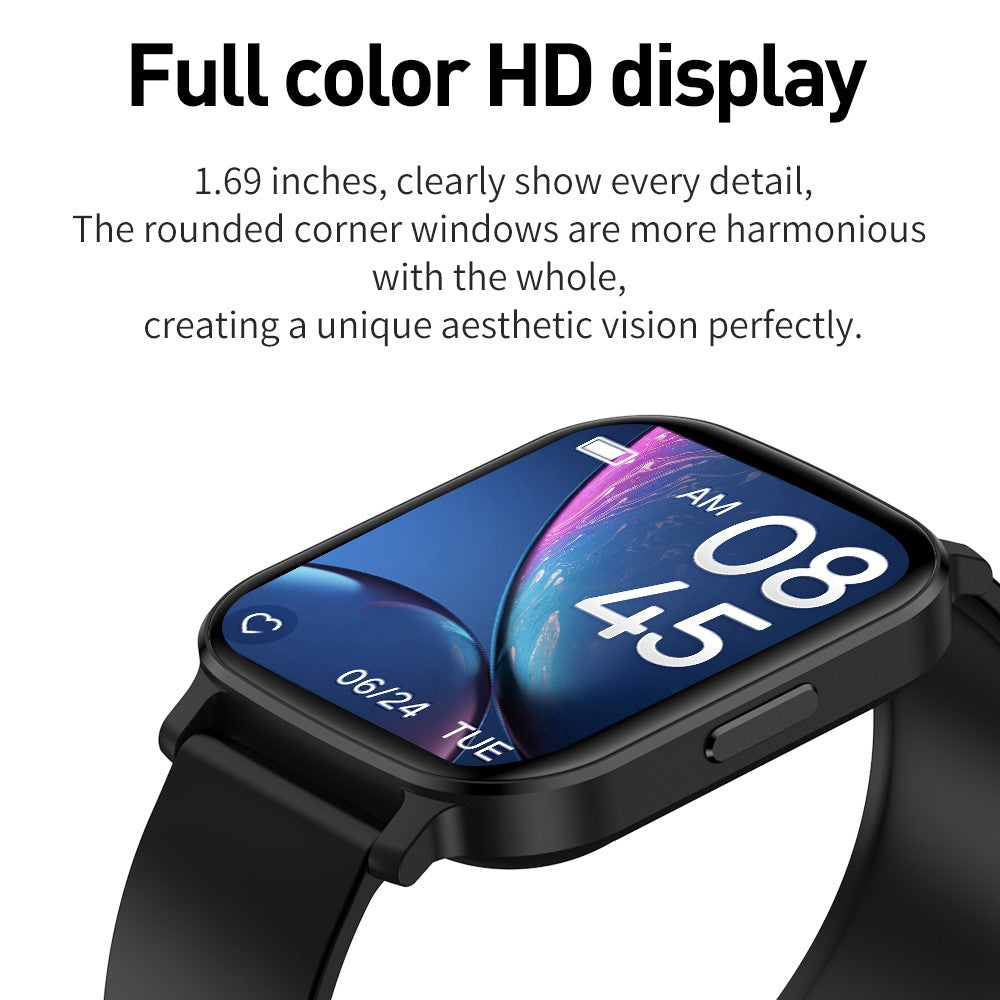 ST20 1.69 Inch Bluetooth-compatible Call Smart Watch Health Monitoring Sports Bracelet Built-in Puzzle Games