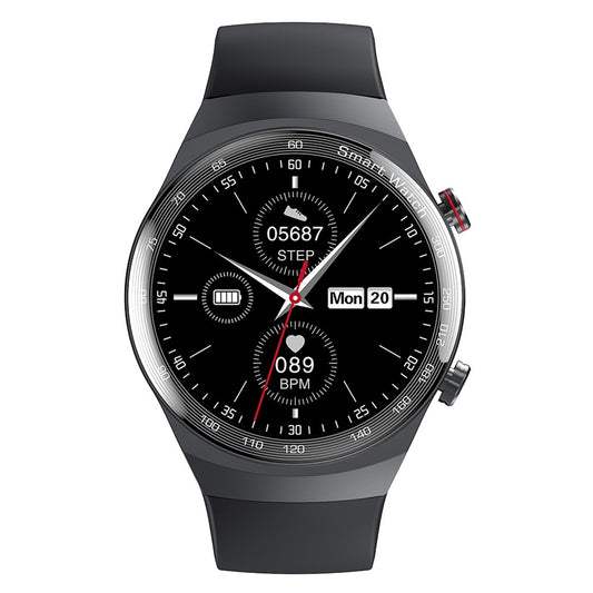 AK26 Fashionable Bluetooth-compatible Smart Watch Sports Modes Body Blood Pressure Sleeping Monitoring Steel Band Smart Bracelet (Silicone Strap)