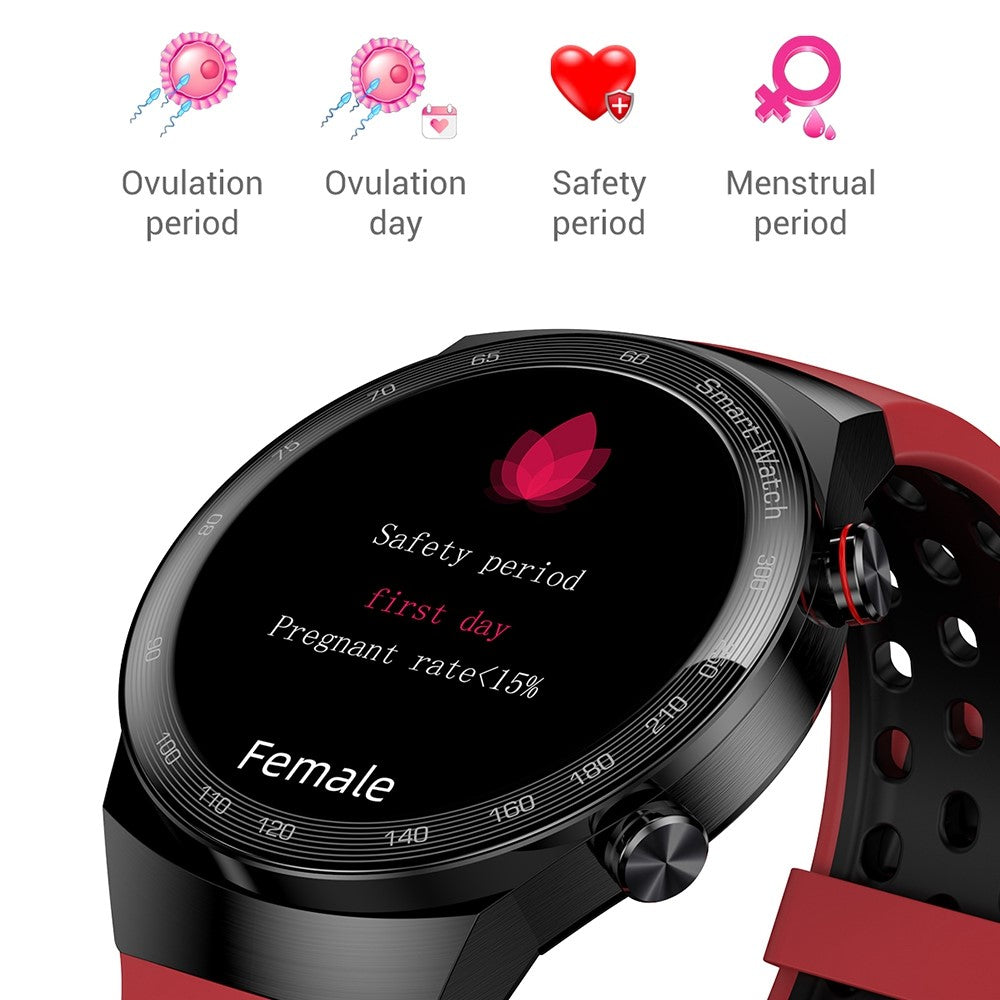 AK26 Fashionable Bluetooth-compatible Smart Watch Sports Modes Body Blood Pressure Sleeping Monitoring Steel Band Smart Bracelet (Silicone Strap)