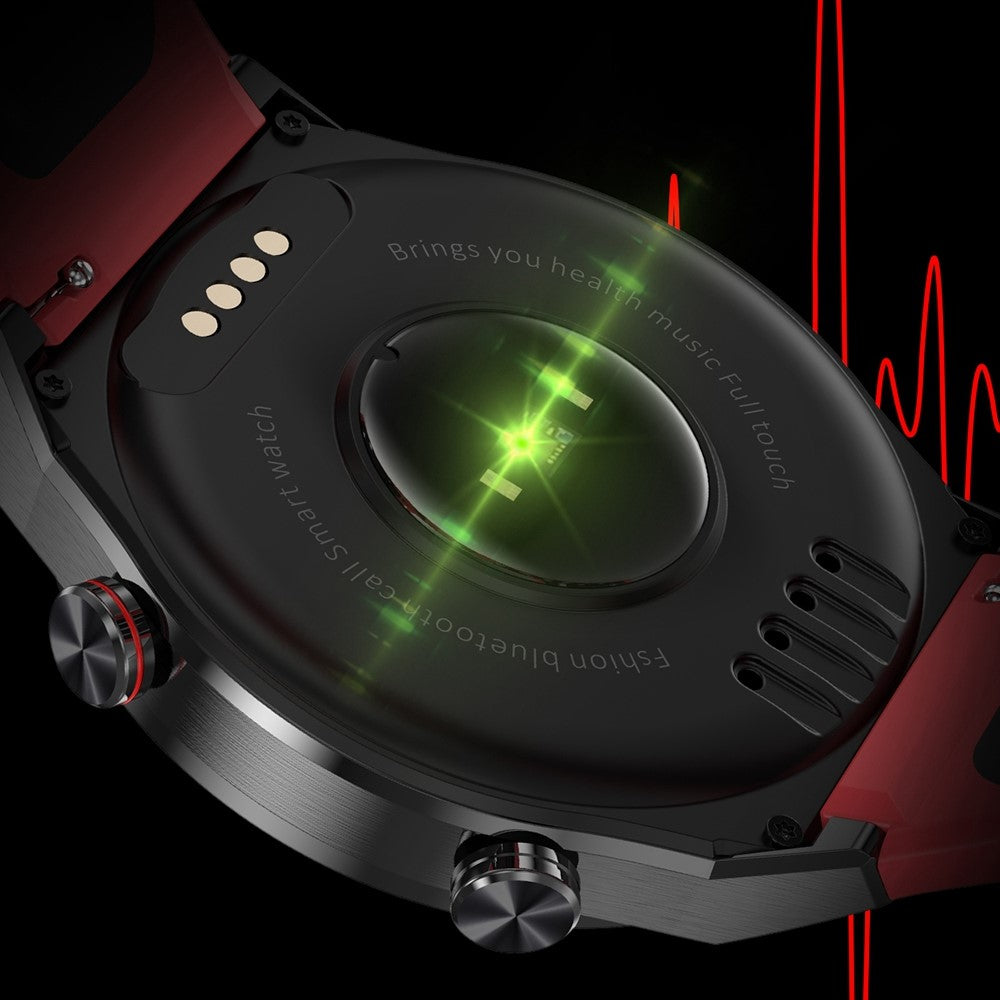 AK26 Fashionable Bluetooth-compatible Smart Watch Sports Modes Body Blood Pressure Sleeping Monitoring Steel Band Smart Bracelet (Silicone Strap)