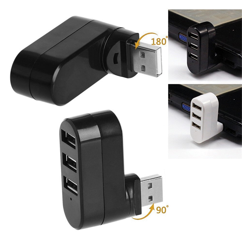 Universal Mini Rotatable 3 Port USB 3.0 Hub High Speed Data Transfer Adapter USB Expander