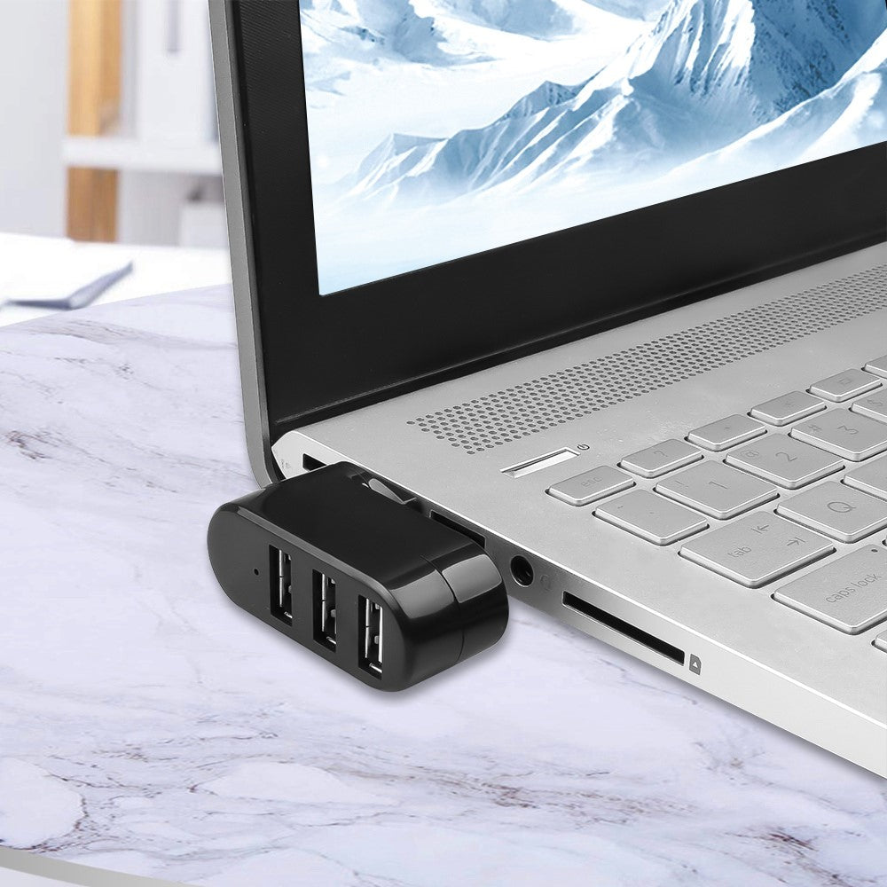 Universal Mini Rotatable 3 Port USB 3.0 Hub High Speed Data Transfer Adapter USB Expander