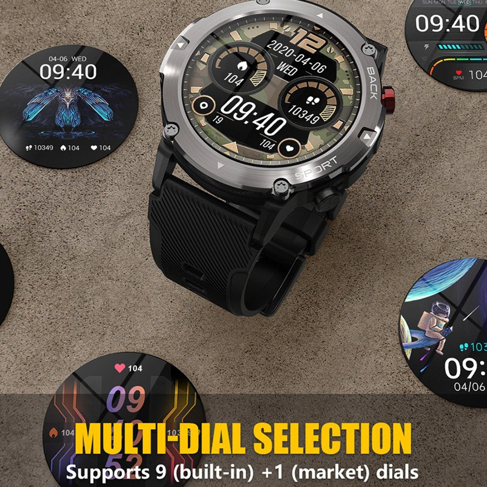 LEMFO LF26 MAX 1.32 inch HD Screen Smart Watch IP67 Waterproof Outdoor Sports Bracelet Wrist Watch with Split Screen/Bluetooth-compatible Call Function