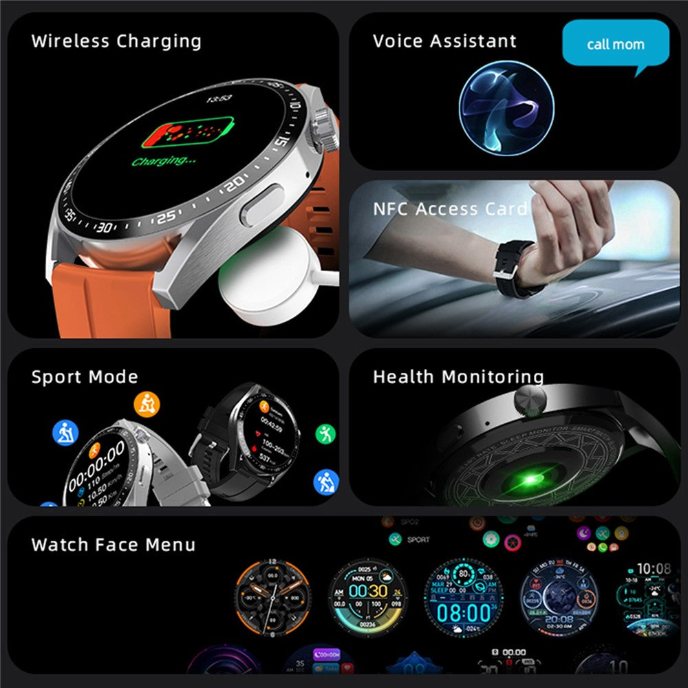 HW3Pro NFC Smartwatch Waterproof Activity Sports Tracker 24H Heart Rate Blood Pressure Monitoring Intelligent Bracelet