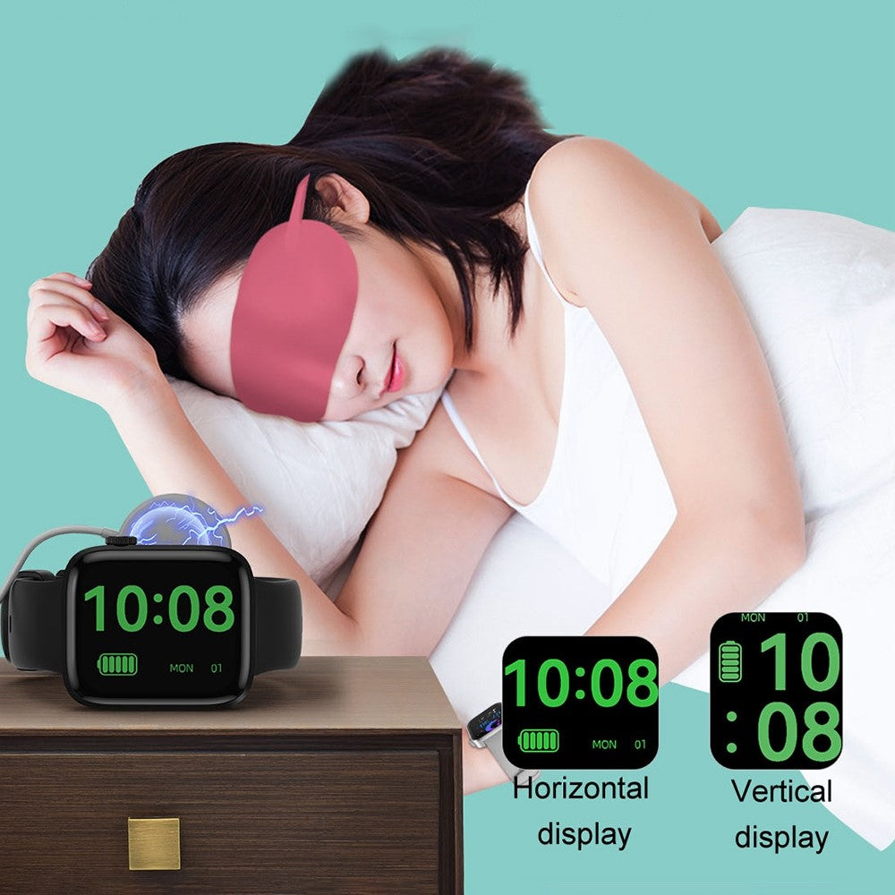 DT101 1.9 inch Screen Smart Watch Multi-Sport Mode Bracelet with ECG / NFC Function Support Bluetooth-compatible Call / Wireless Charging (Silicone Strap)