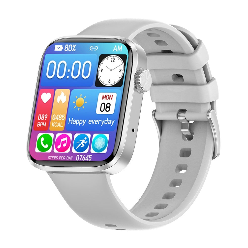 DT101 1.9 inch Screen Smart Watch Multi-Sport Mode Bracelet with ECG / NFC Function Support Bluetooth-compatible Call / Wireless Charging (Silicone Strap)