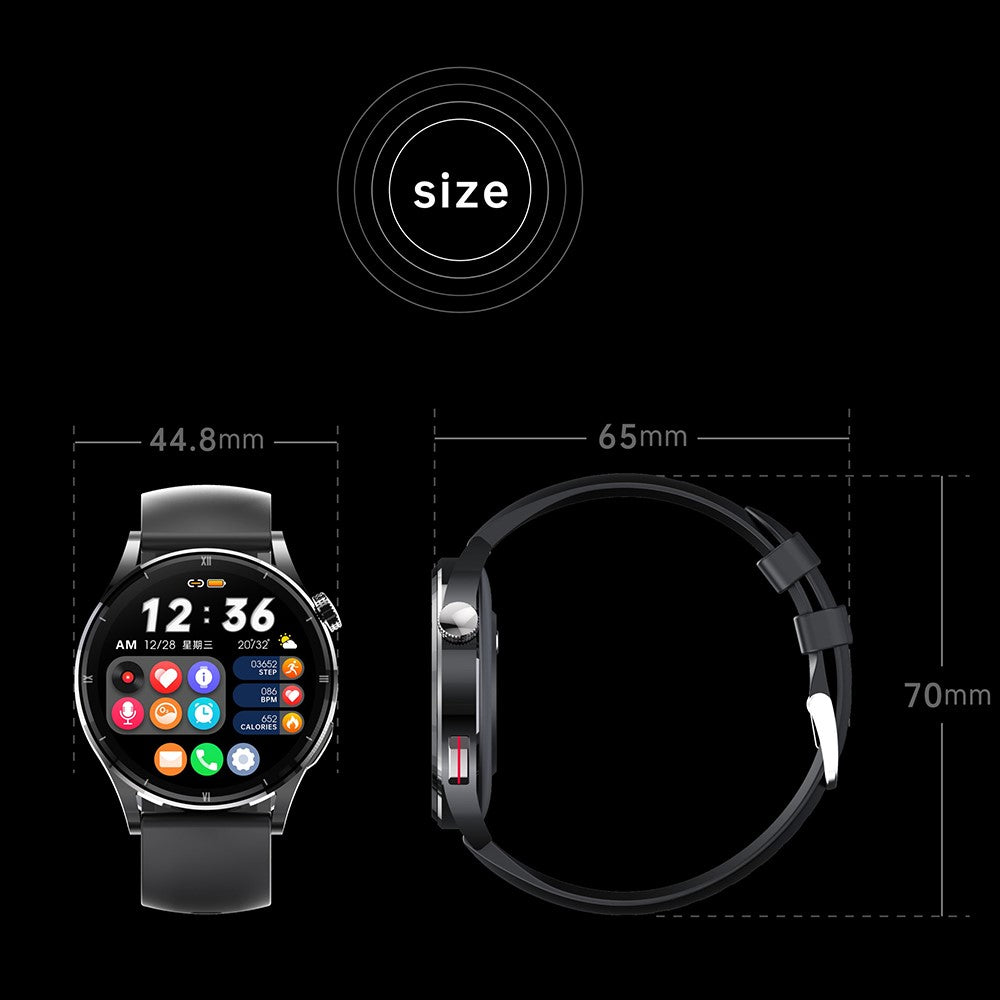 MX39 1.32" Full Touch Screen Smart Watch Bluetooth-compatible Calling Waterproof Sports Bracelet with Body Temperature, Physical Health Monitoring