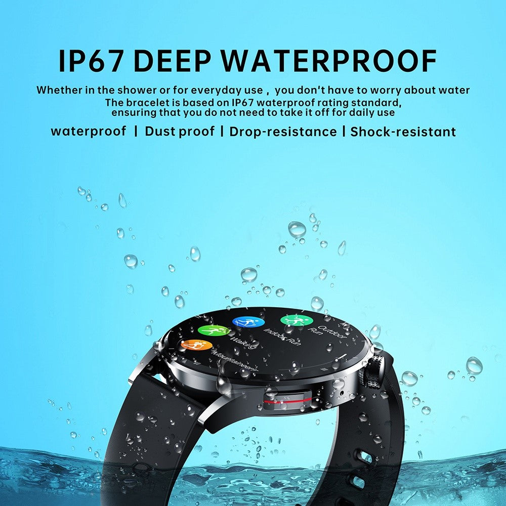 MX39 1.32" Full Touch Screen Smart Watch Bluetooth-compatible Calling Waterproof Sports Bracelet with Body Temperature, Physical Health Monitoring