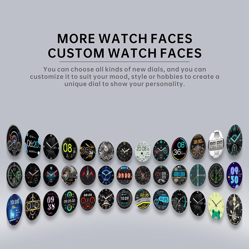 MX39 1.32" Full Touch Screen Smart Watch Bluetooth-compatible Calling Waterproof Sports Bracelet with Body Temperature, Physical Health Monitoring