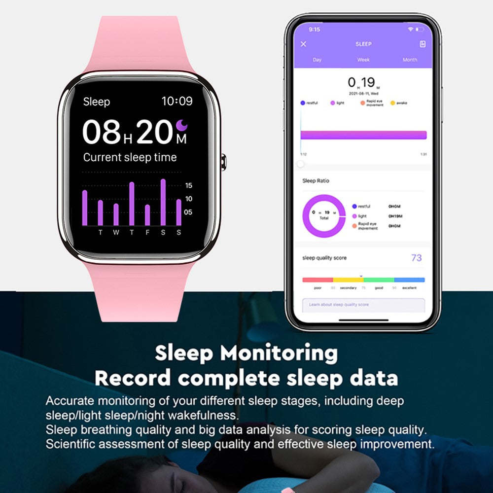 Y9PRO 1.85-inch TFT Screen Heart Rate / Sleep Monitor Bracelet Bluetooth-compatible Call Multi-Sport Mode Fitness Smart Watch