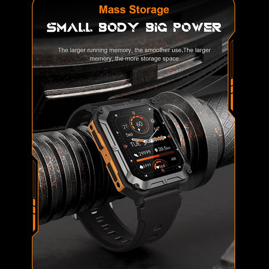 C20 Pro Outdoor Sports Watch 1.83 inch HD Smart Bracelet Support Bluetooth-compatible Call Music Playback