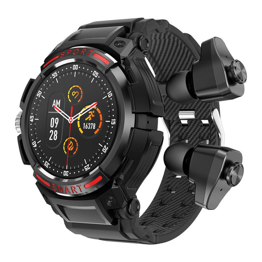 GT100 1.43" AMOLED Screen Smart Watch with TWS Headset Health Monitoring Sports Bracelet Support Bluetooth-compatible Calls, NFC