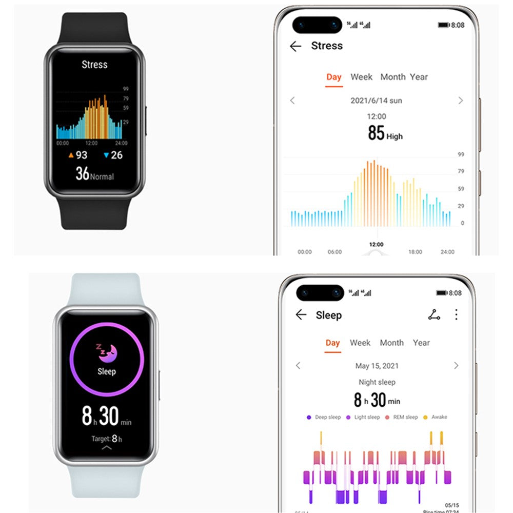 HUAWEI WATCH FIT new 1.64" AMOLED Smart Watch 5ATM Waterproof Health Monitoring Fitness Bracelet