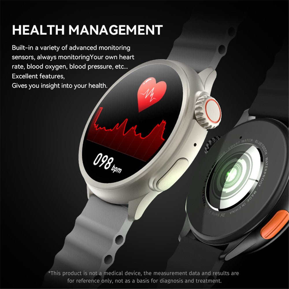 HW3ULTRA MAX Sports Wristwatch 1.52-inch Round Screen Heart Rate Monitor NFC Smart Watch