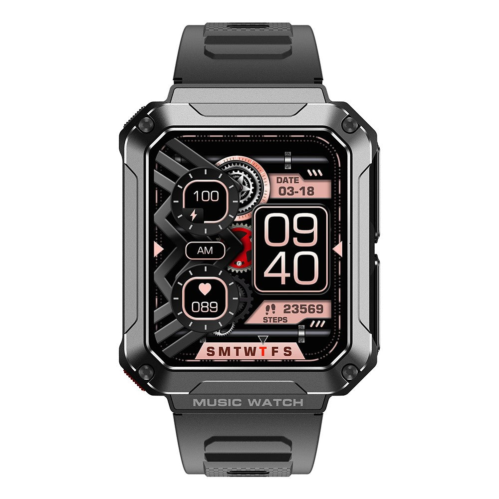 T93 Military Grade 1.96" HD Screen Sports Watch Local Music 4G Recording Bluetooth-compatible Call Smart Bracelet with Headset