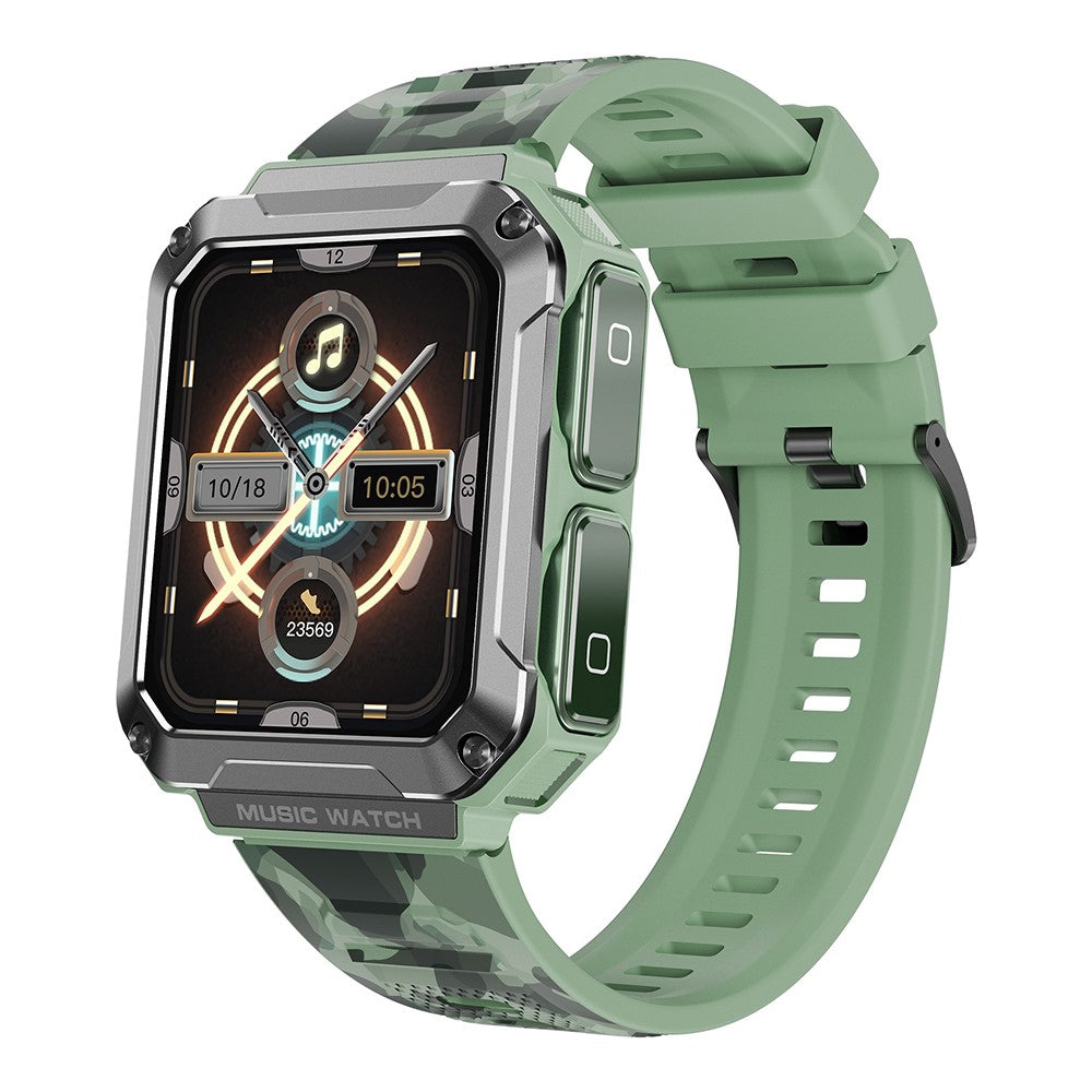 T93 Military Grade 1.96" HD Screen Sports Watch Local Music 4G Recording Bluetooth-compatible Call Smart Bracelet with Headset