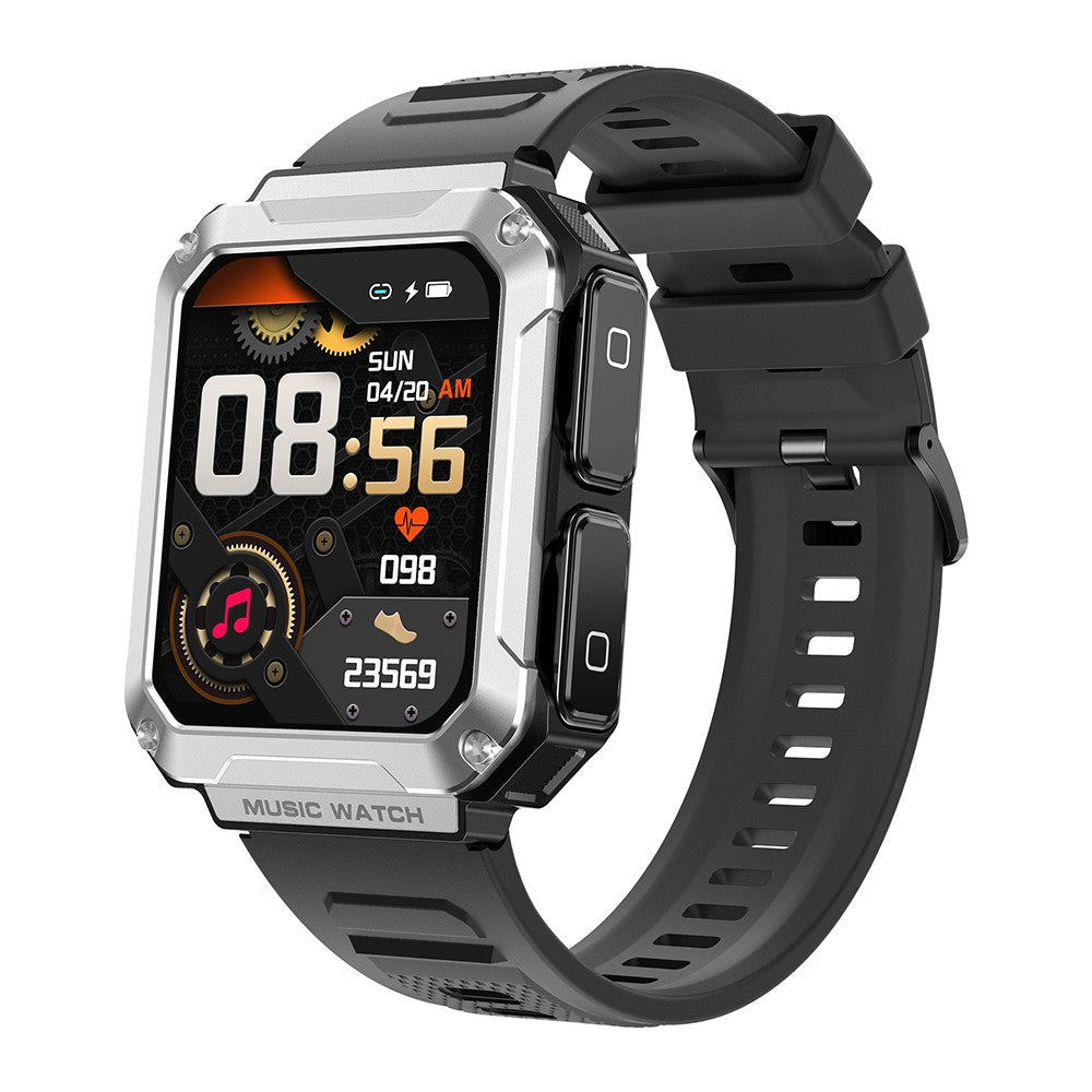 T93 Military Grade 1.96" HD Screen Sports Watch Local Music 4G Recording Bluetooth-compatible Call Smart Bracelet with Headset
