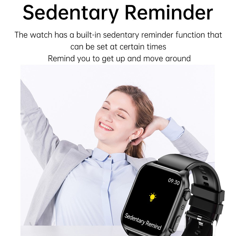 TK12 1.96" ECG + PPG Smart Watch Bluetooth-compatible Call Fitness Bracelet Support Multi-Exercise Mode