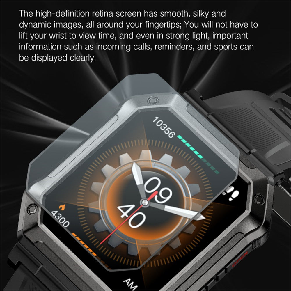 H31 Outdoor 1.91" Smart Watch IP68 Waterproof Sports Bracelet with Blood Oxygen Heart Rate Monitoring