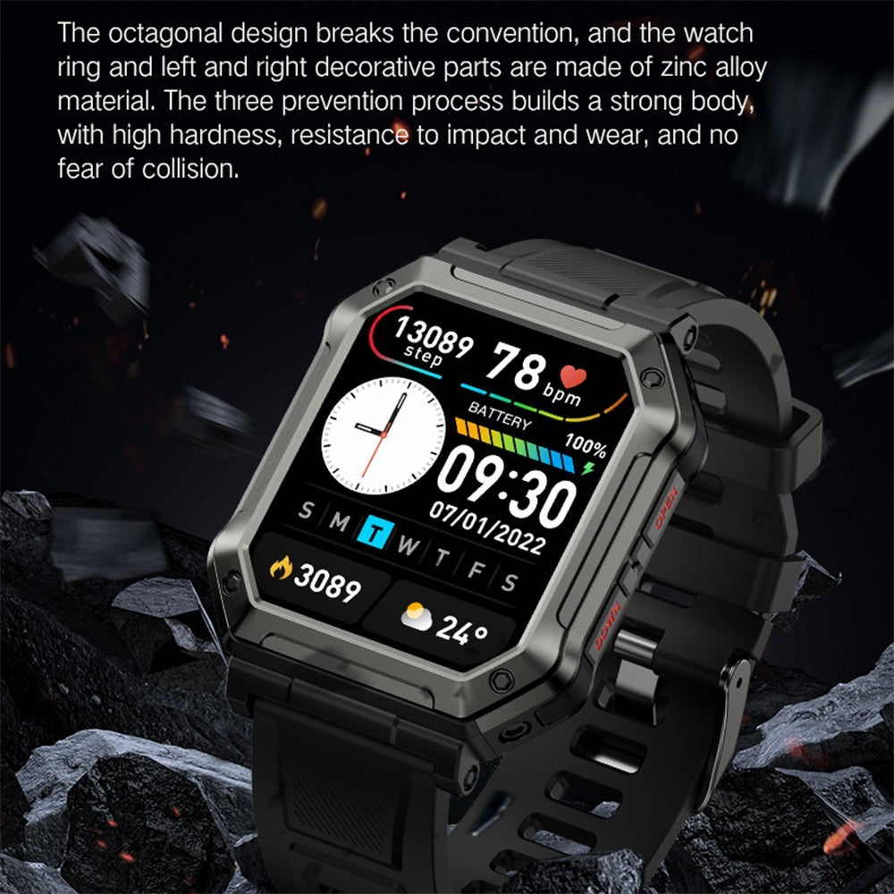 H31 Outdoor 1.91" Smart Watch IP68 Waterproof Sports Bracelet with Blood Oxygen Heart Rate Monitoring