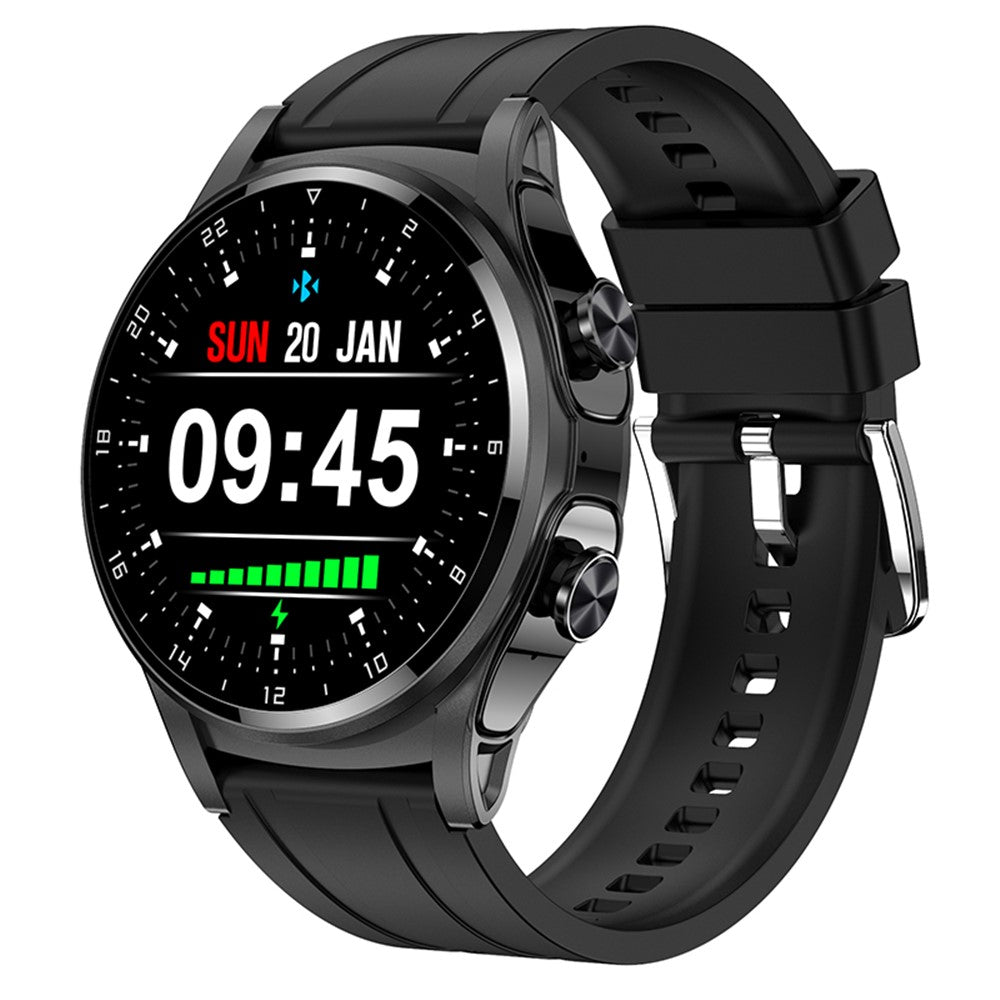 GT66 2-in-1 Silicone Strap Smart Watch with Earbuds, TWS Headset Combo 1.39" Bluetooth-compatible Phone Call Fitness Tracker