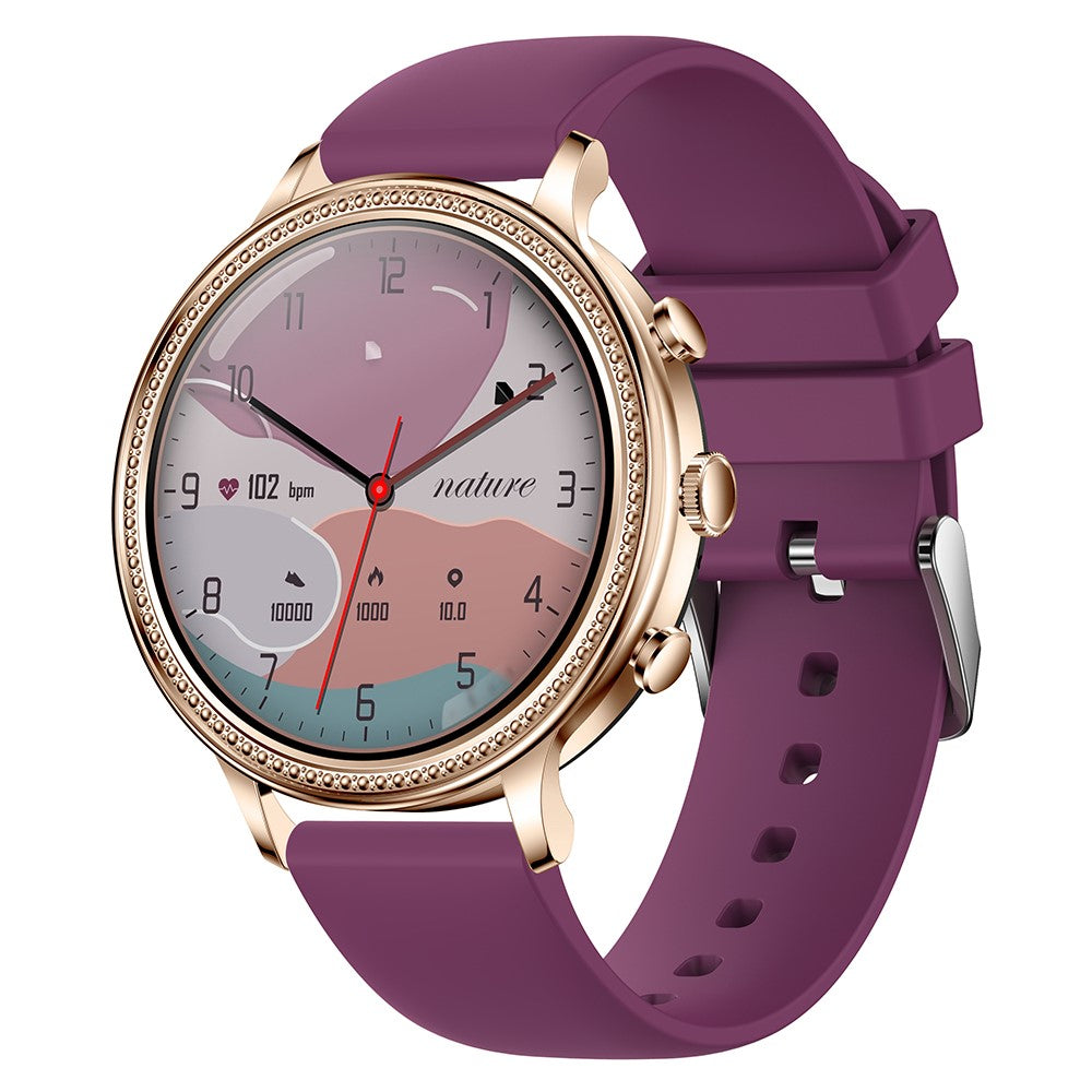 V60 1.39" Full Touch Screen Fossil Smart Watch Waterproof Silicone Strap Women Bluetooth-compatible Call Bracelet with Heart Rate Sleep Monitor