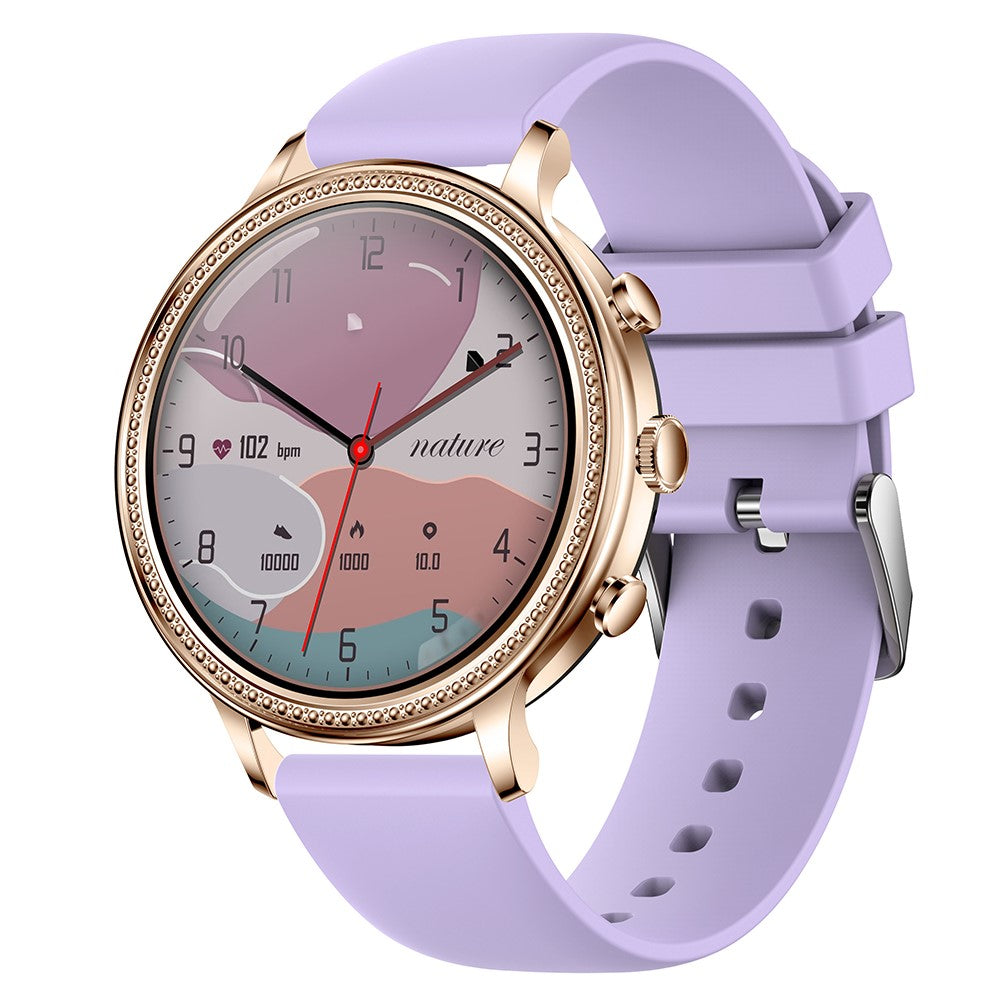 V60 1.39" Full Touch Screen Fossil Smart Watch Waterproof Silicone Strap Women Bluetooth-compatible Call Bracelet with Heart Rate Sleep Monitor