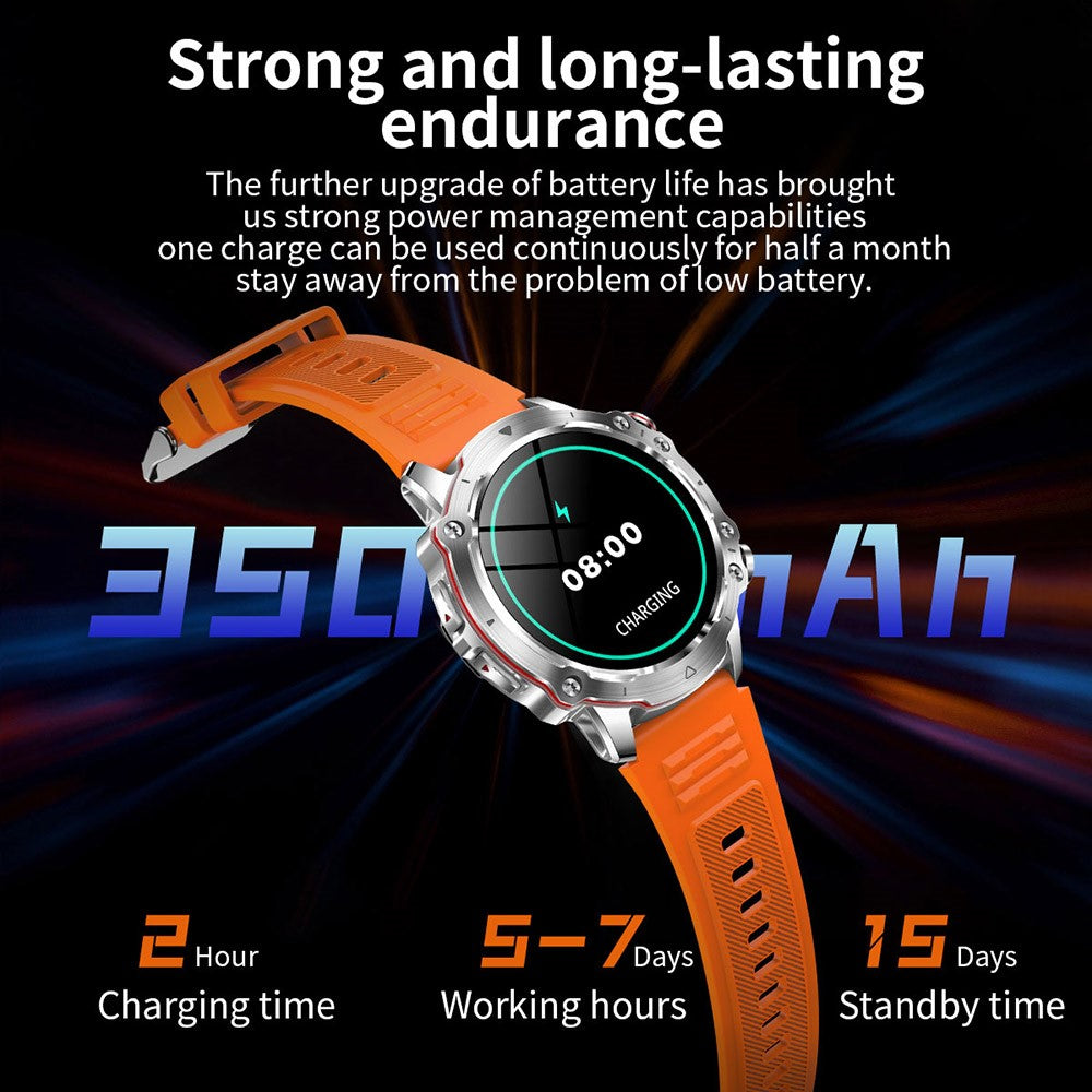 V91 Outdoor Waterproof Anti-drop 1.52-inch Smart Watch Bluetooth-compatible Calling Health Monitoring Sports Smart Bracelet