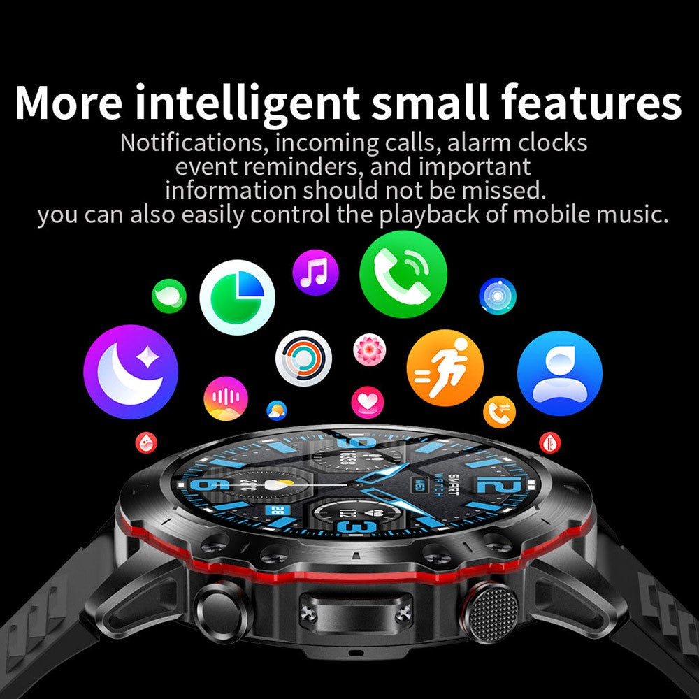 V91 Outdoor Waterproof Anti-drop 1.52-inch Smart Watch Bluetooth-compatible Calling Health Monitoring Sports Smart Bracelet