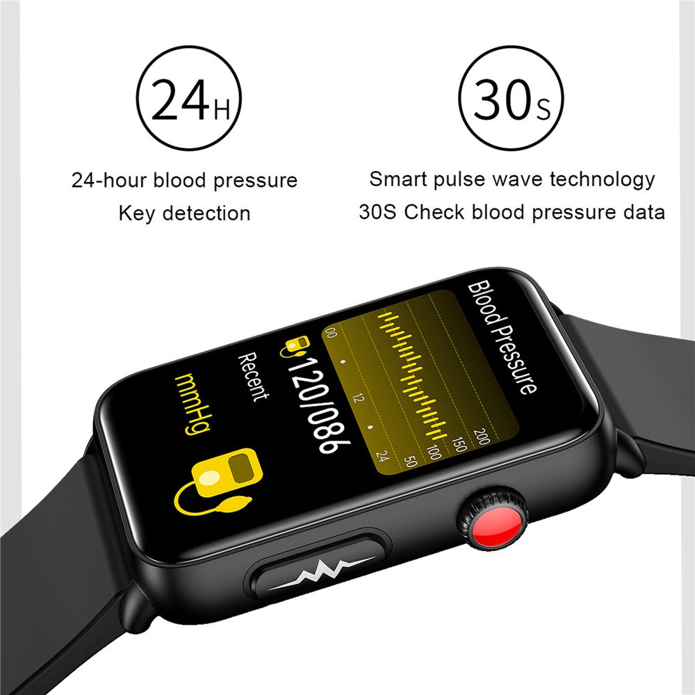 ET620 1.57 inch Electric Watch with ECG Temperature Heart Rate Monitoring Bluetooth-compatible Talk IP67 Waterproof Smart Bracelet, TPU Strap