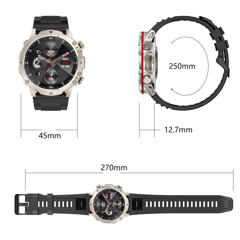 FW09E 1.43-inch AMOLED Bluetooth-compatible Call Smart Watch IP68 Water Resistant Fitness Watch with Health Monitoring