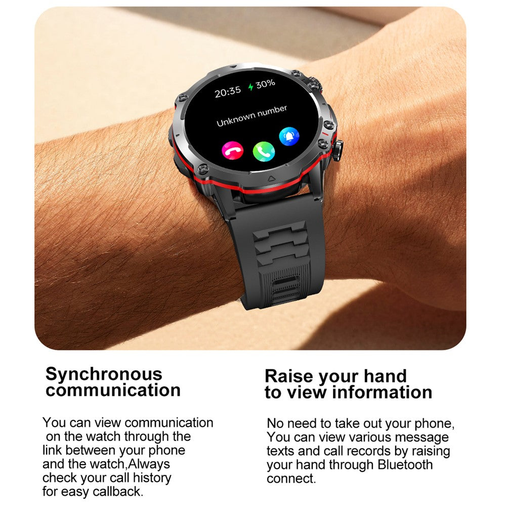 FW09E 1.43-inch AMOLED Bluetooth-compatible Call Smart Watch IP68 Water Resistant Fitness Watch with Health Monitoring