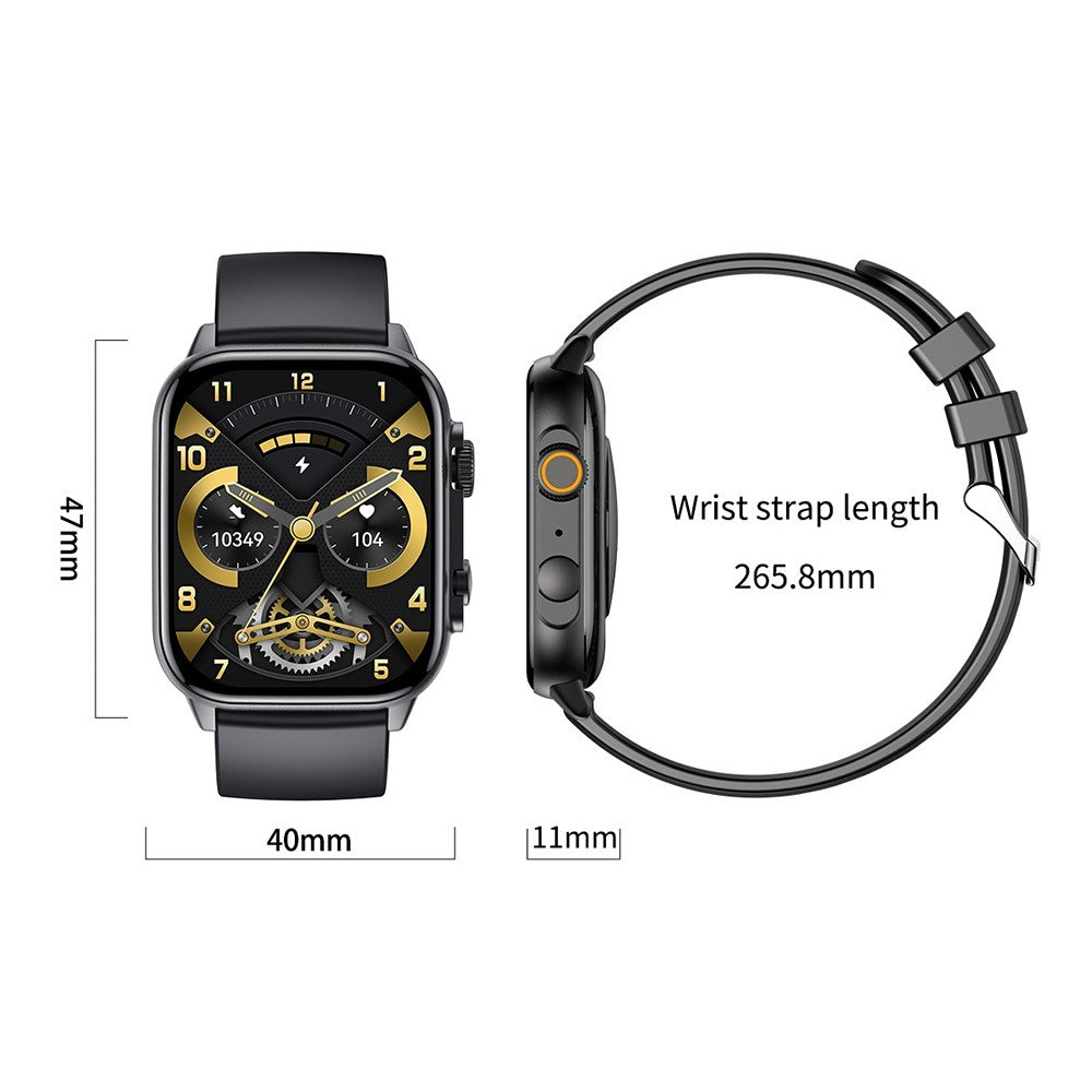HK95 1.96-inch AMOLED Screen Smart Watch Health Monitoring Bluetooth-compatible Calling Smart Sports Watch